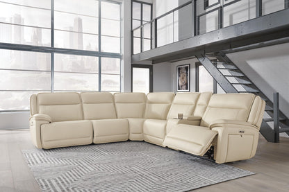 Seccional reclinable eléctrico Double Deal de 6 piezas