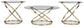 Juego de mesa auxiliar Crimonti (3 piezas)