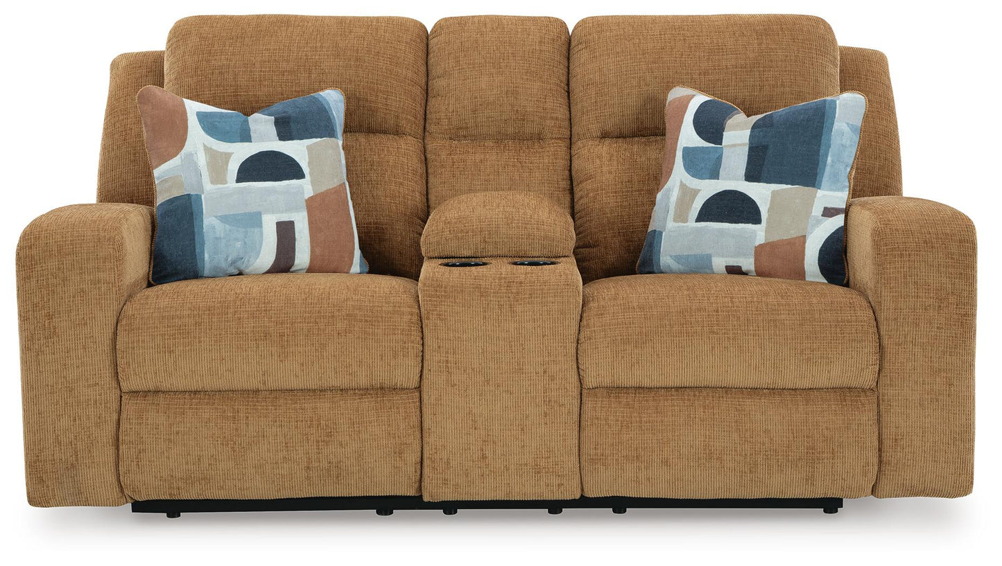 Loveseat doble recreativo Kanlow con consola