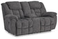 Loveseat doble recreativo Foreside con consola