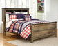 Cama con paneles y librería Trinell
