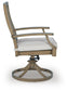 Silla giratoria Rainier Ranch con cojín (2 unidades)