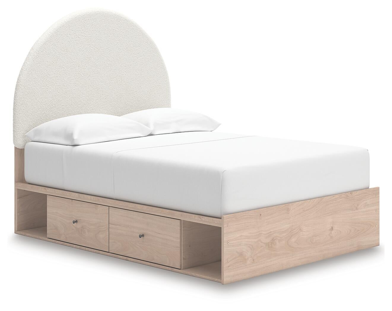 Arloster  Upholstered Panel Bed With Storage