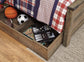 Cama-librería Trinell con almacenamiento