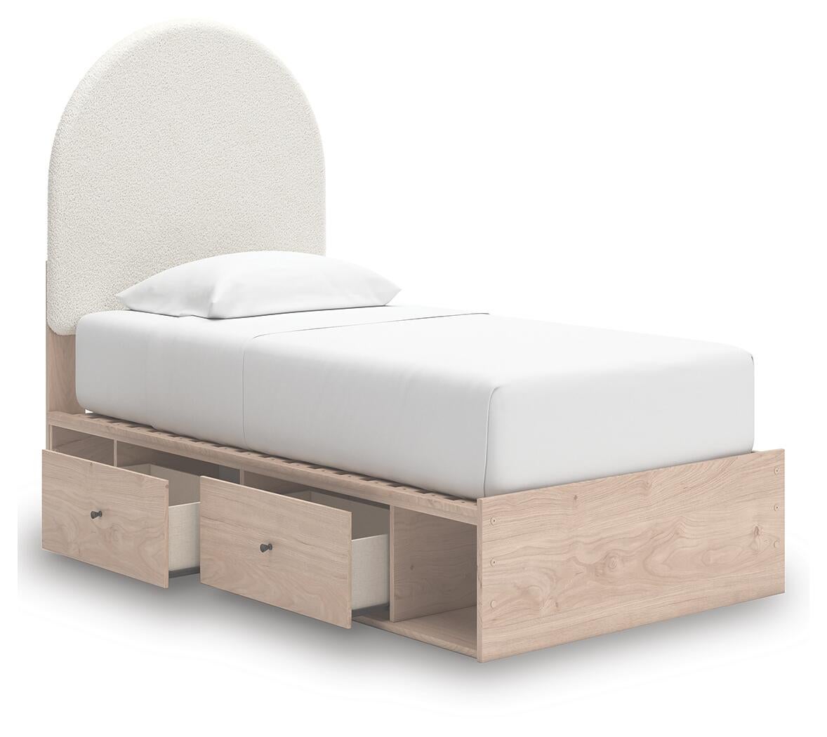 Arloster  Upholstered Panel Bed With Storage