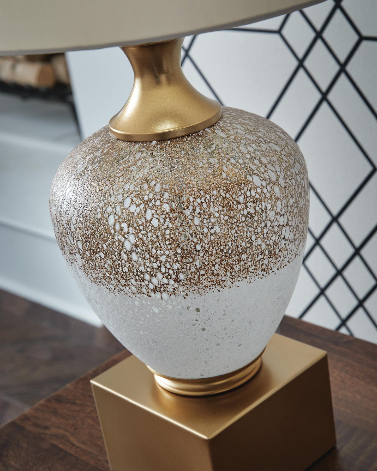 Lámpara de mesa de cristal Tavisburg (1 unidad)