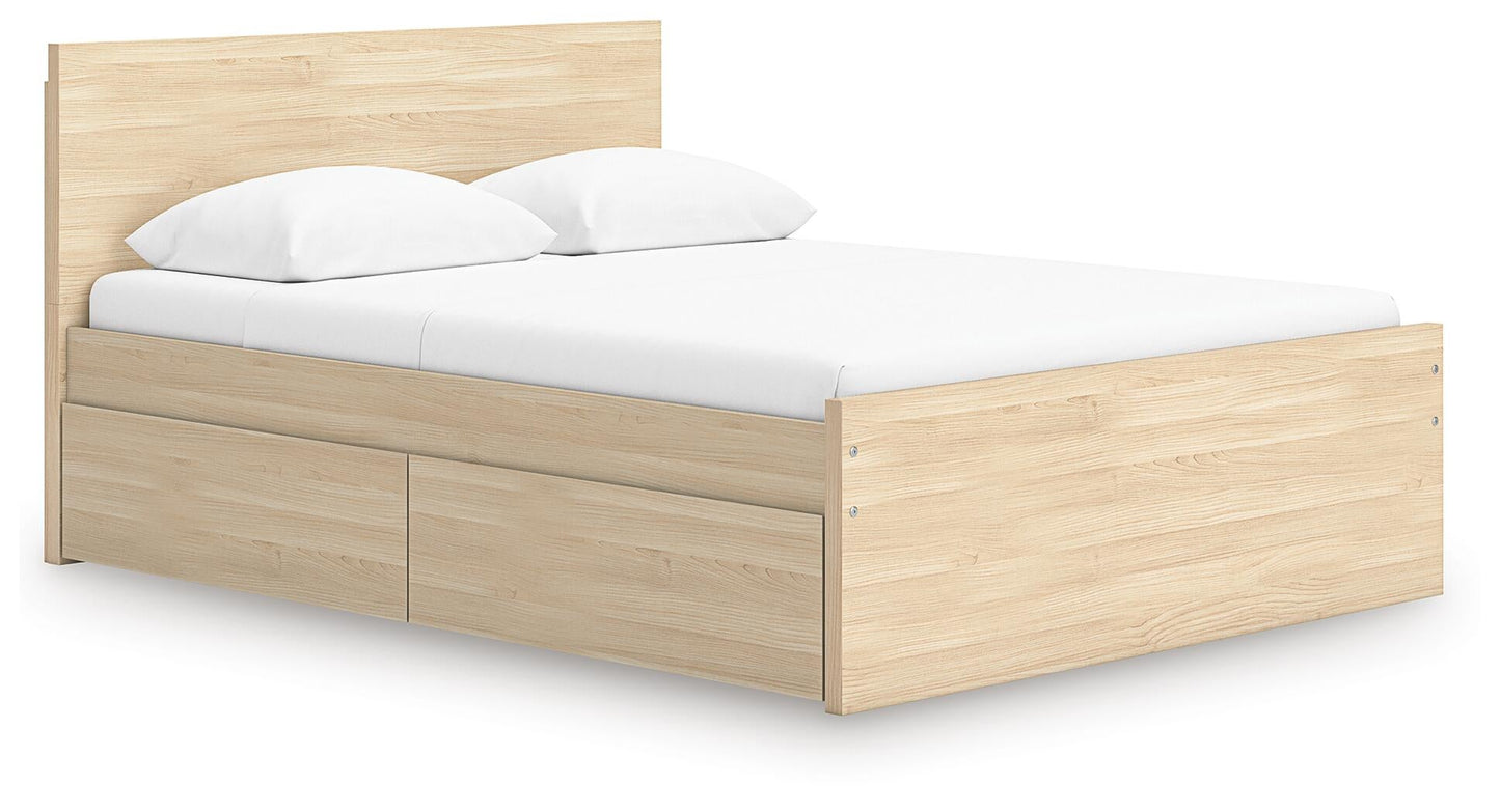 Onita  Panel Platform Bed With 1 Side Storage