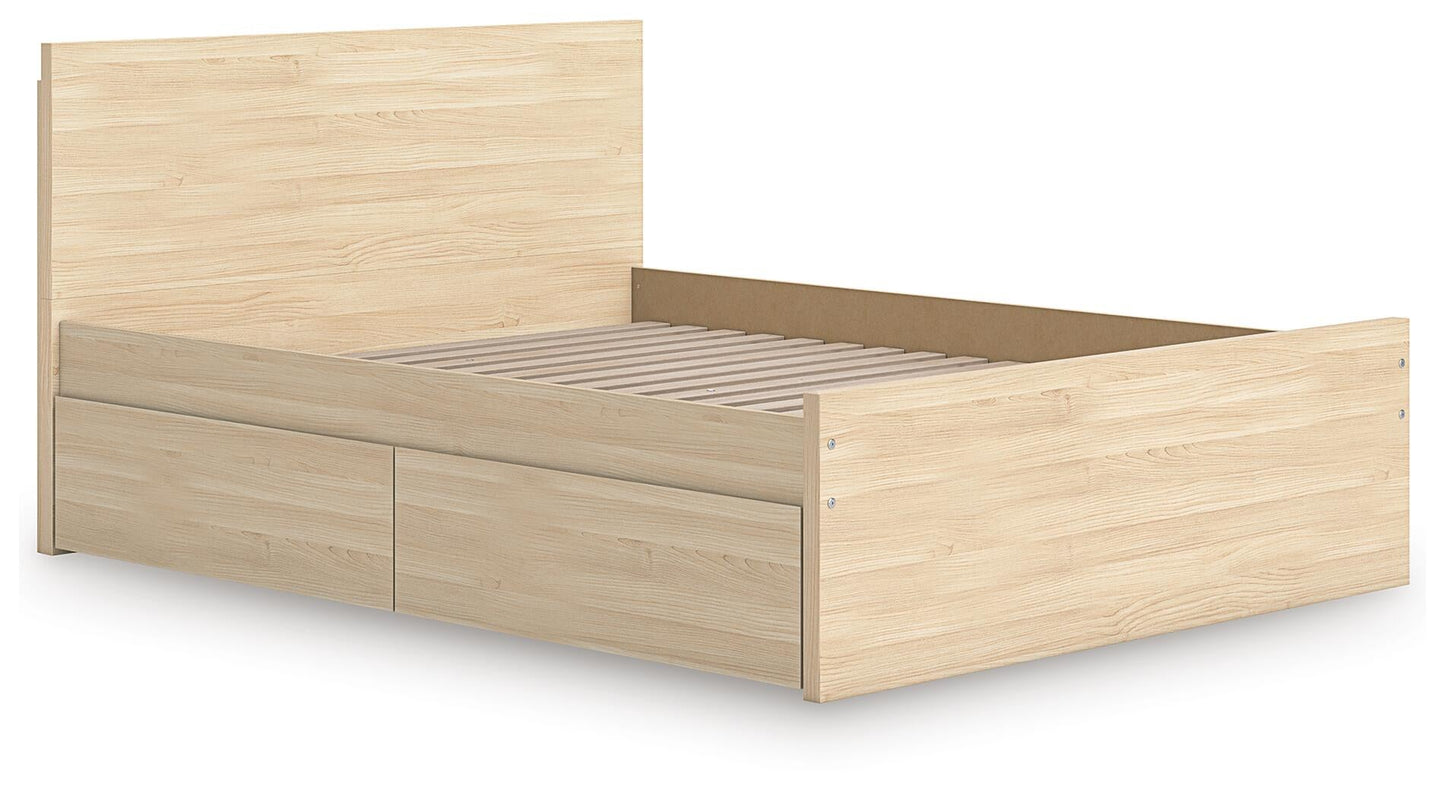 Onita  Panel Platform Bed With 1 Side Storage