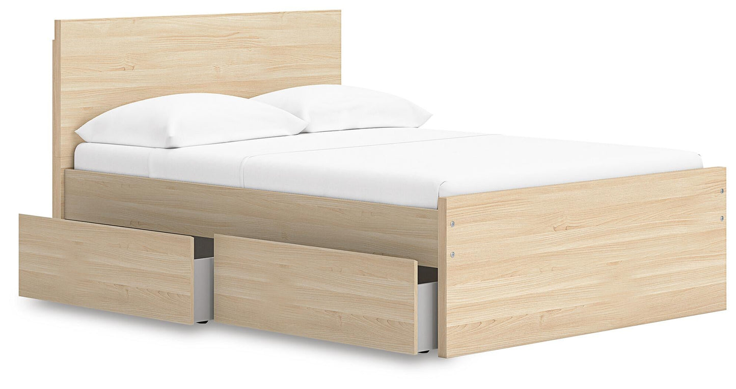 Onita  Panel Platform Bed With 1 Side Storage
