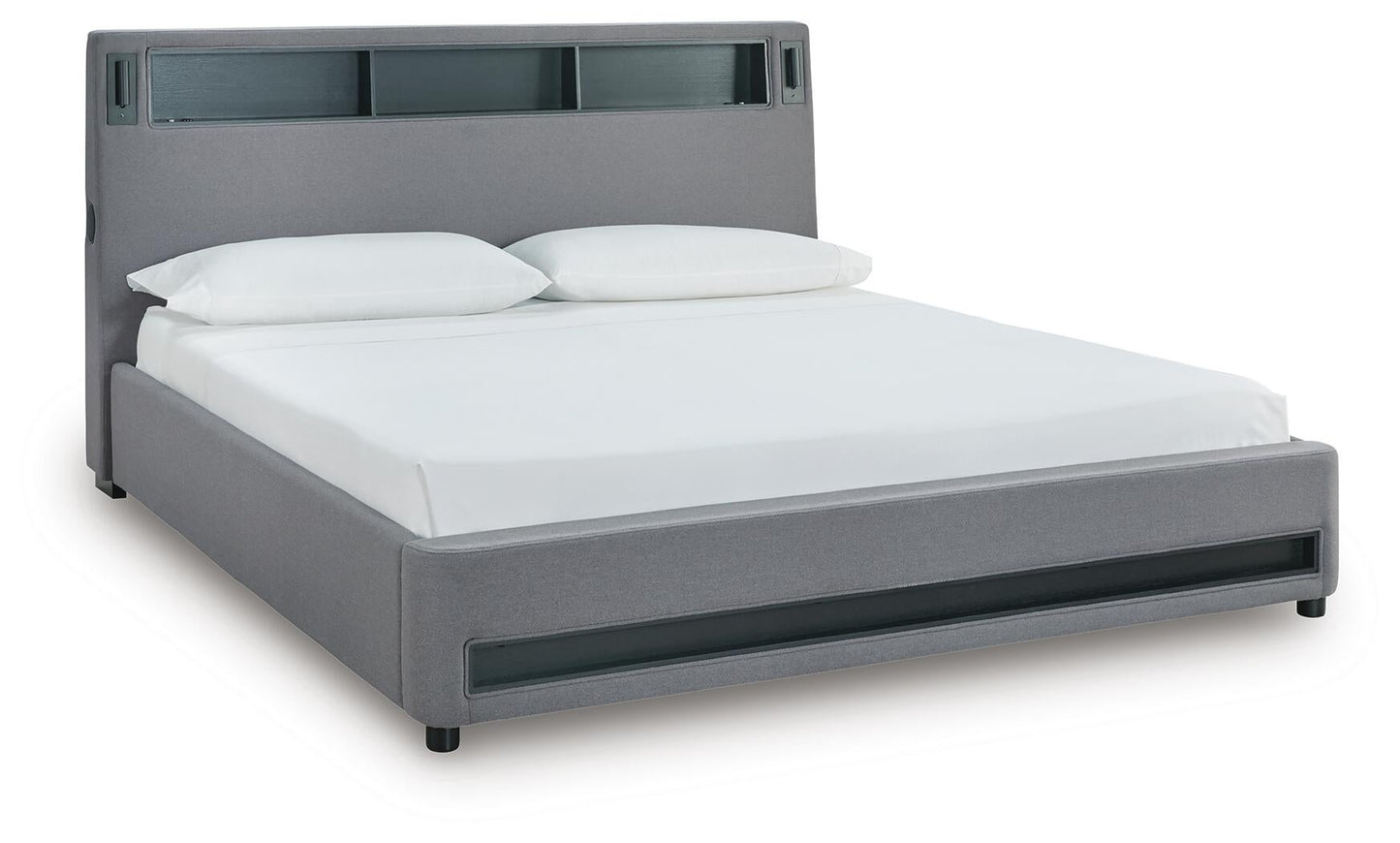 Verishaw California  Upholstered Bed With Wireless Audio