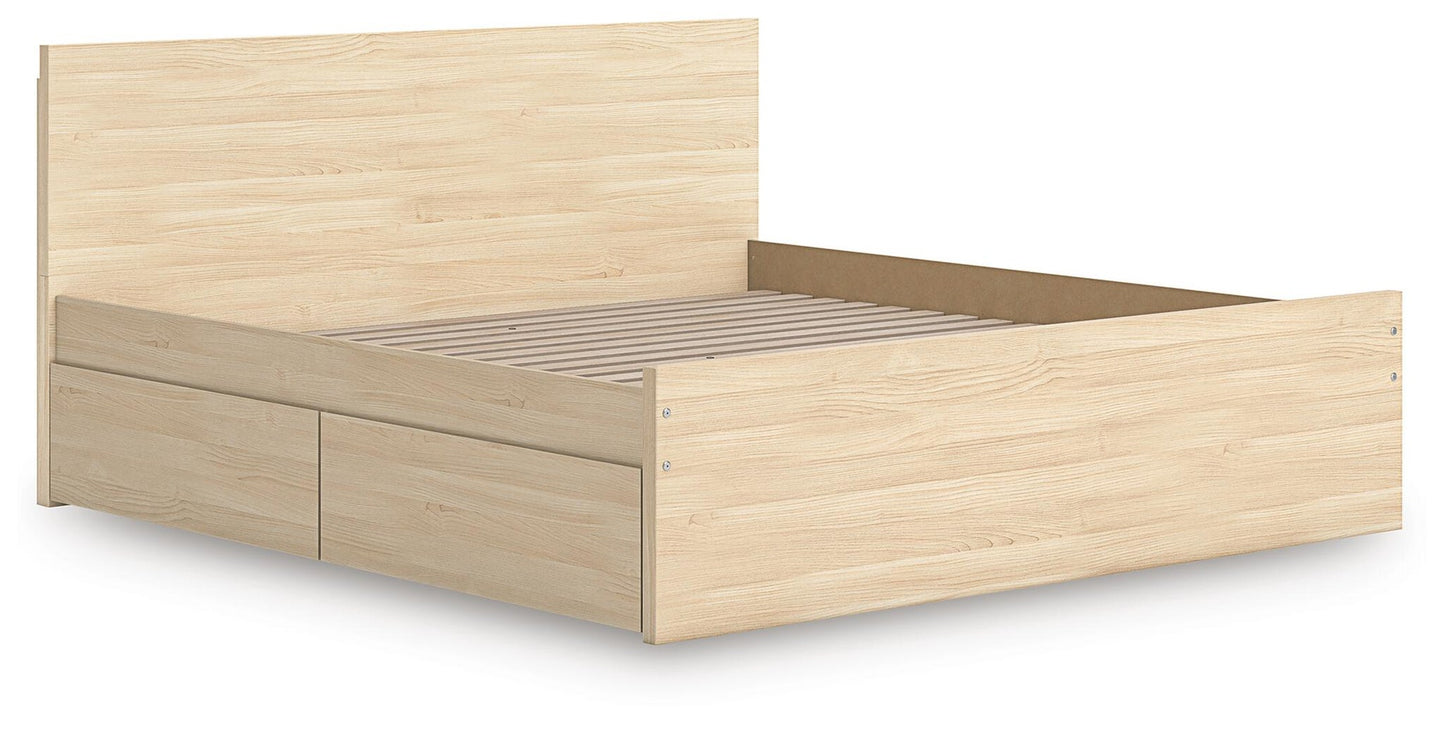 Onita  Panel Platform Bed With 2 Side Storage