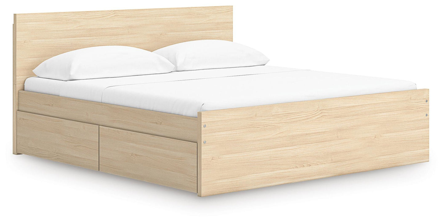 Onita  Panel Platform Bed With 2 Side Storage