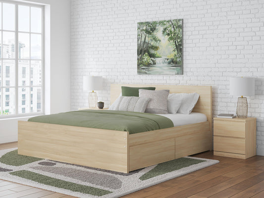 Onita  Panel Platform Bed With 2 Side Storage