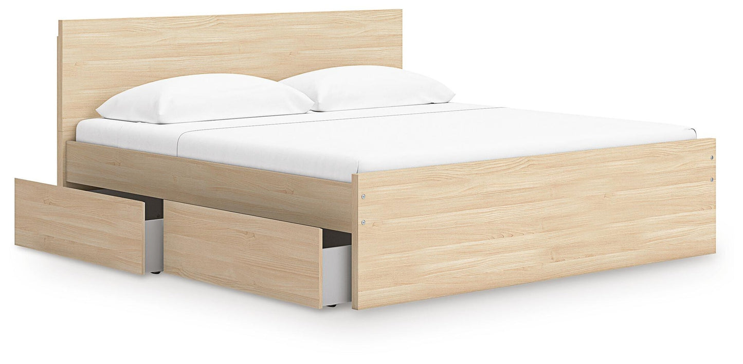Onita  Panel Platform Bed With 2 Side Storage