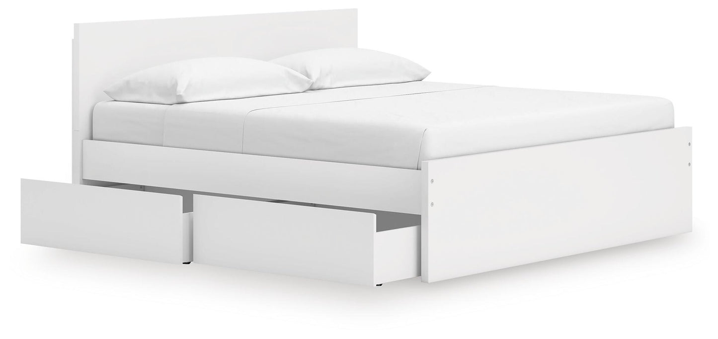 Onita  Panel Platform Bed With 2 Side Storage