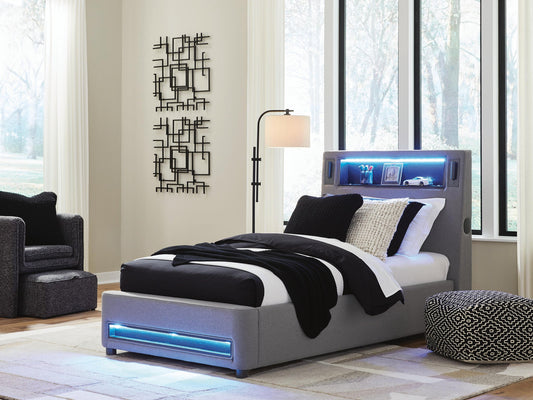 Verishaw  Upholstered Bed With Wireless Audio