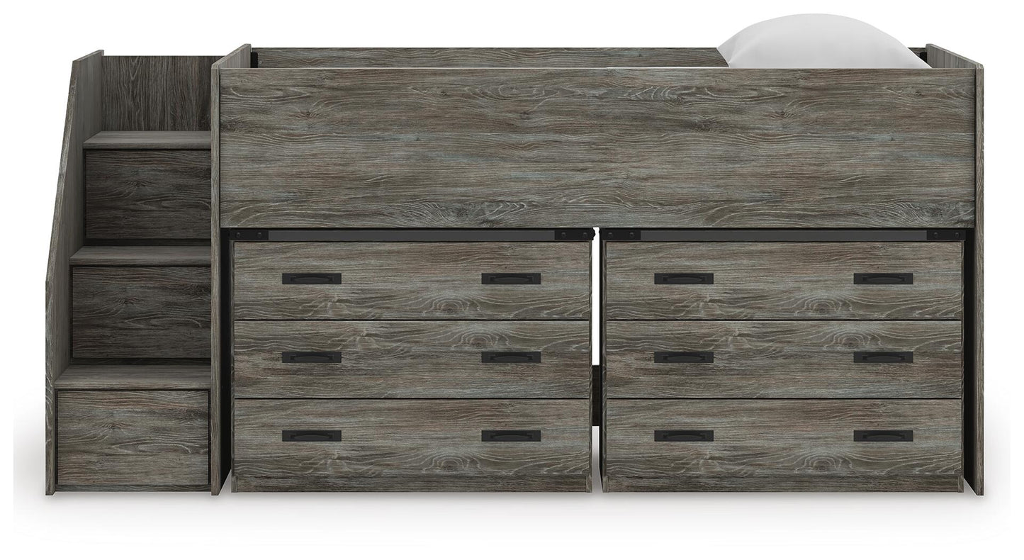 Frandern  Loft Bed With Drawer Storage