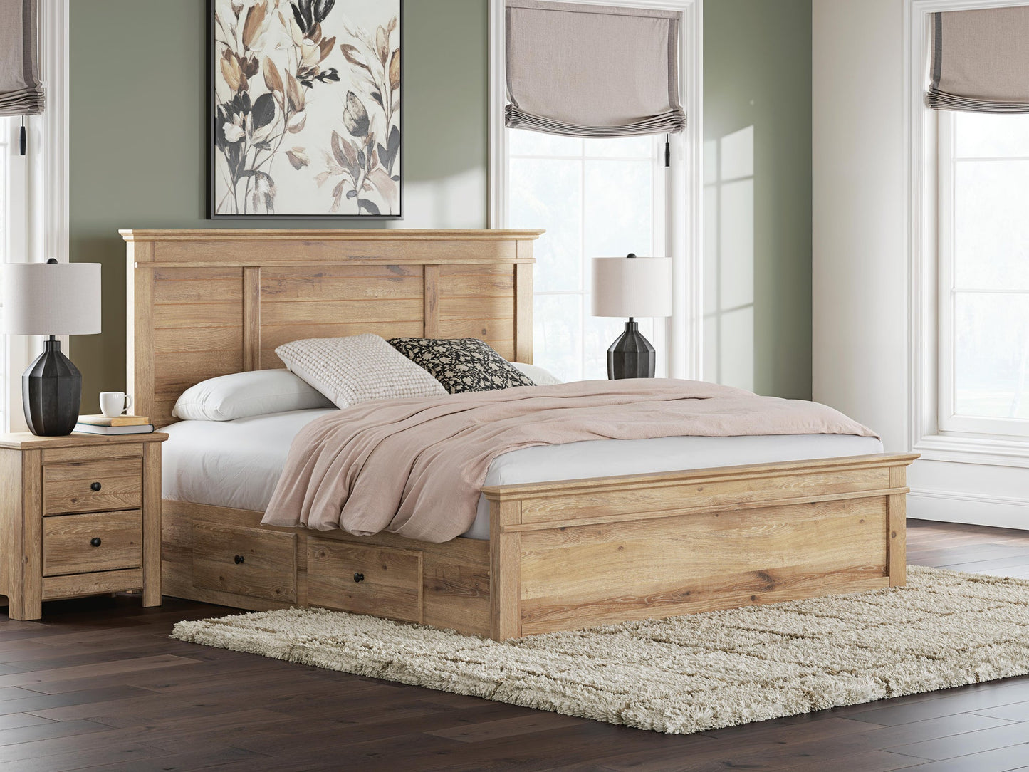 Makidern  Panel Storage Bed