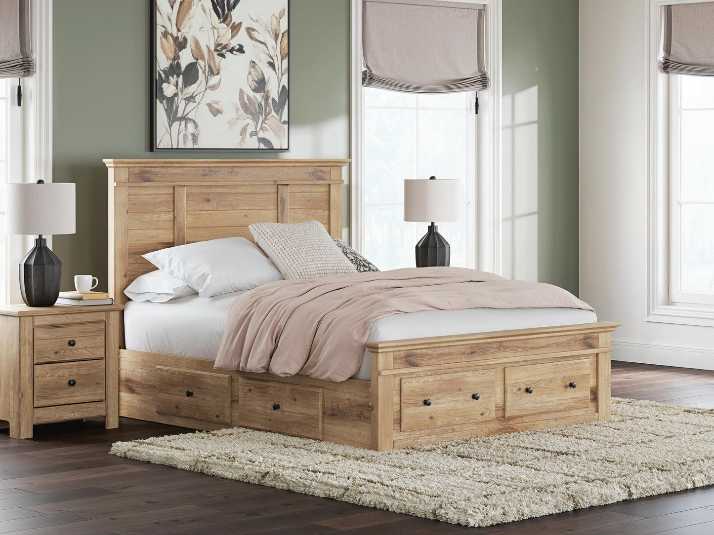 Makidern  Panel Storage Bed