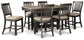 Mesa de comedor de altura de mostrador y 6 taburetes Tyler Creek