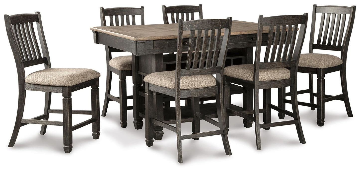 Mesa de comedor de altura de mostrador y 6 taburetes Tyler Creek