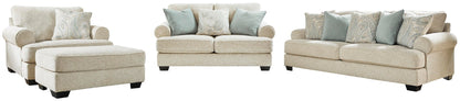 Sofá, loveseat, silla y otomana Monaghan