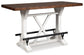 Mesa de comedor de altura de mostrador Valebeck y 4 taburetes