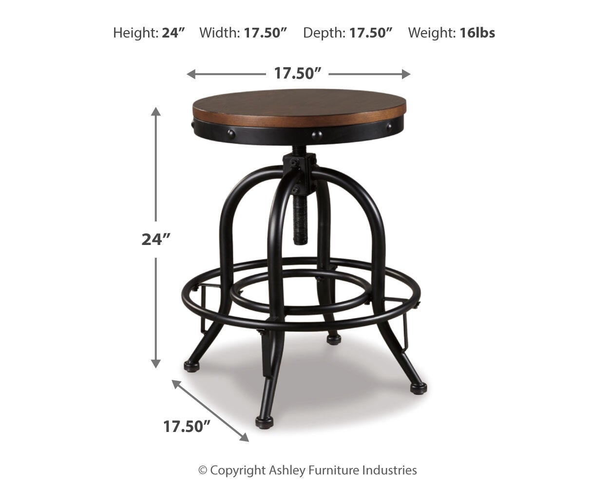 Mesa de comedor de altura de mostrador Valebeck y 4 taburetes
