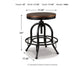Mesa de comedor de altura de mostrador Valebeck y 4 taburetes