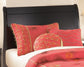 Huey Vineyard  Sleigh Headboard Bed With Mirrored Dresser, Chest And Nightstand