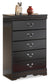 Huey Vineyard  Sleigh Bed With Mirrored Dresser, Chest And Nightstand
