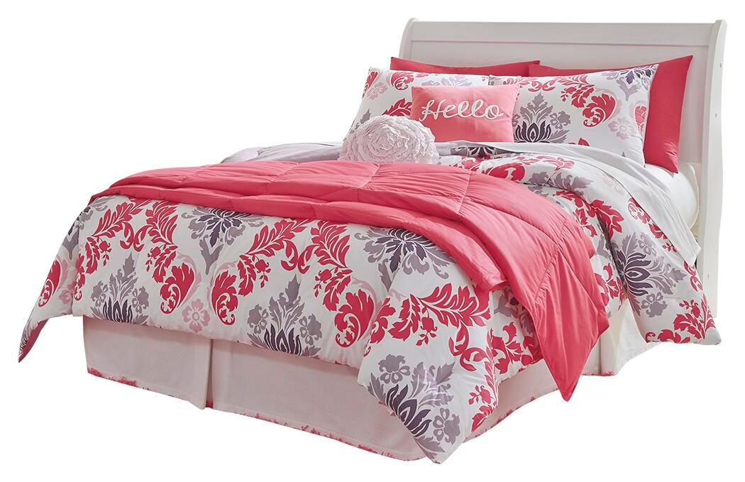 Anarasia  Sleigh Headboard, Dresser, Mirror, Chest And Nightstand