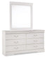 Anarasia  Sleigh Headboard, Dresser And Mirror