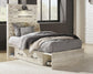 Cama Cambeck con 4 cajones y cómoda con espejo