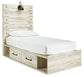Cama Cambeck con 4 cajones y cómoda con espejo