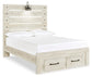 Cama Cambeck con dos cajones y cómoda con espejo