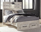 Cama Cambeck con dos cajones y cómoda con espejo