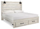 Cama Cambeck con dos cajones y cómoda con espejo