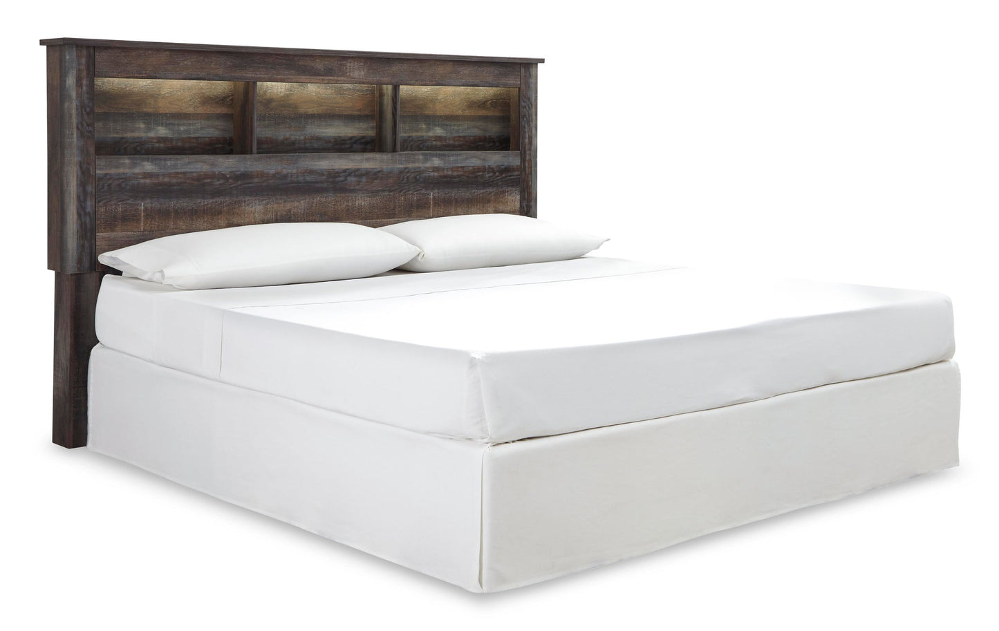 Drystan /California King Bookcase Headboard Bed With Mirrored Dresser