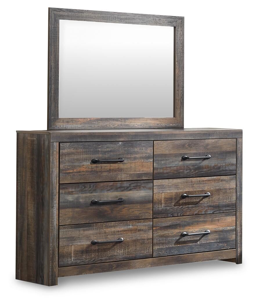 Drystan  Bookcase Bed With 4 Storage Drawers With Mirrored Dresser