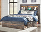 Drystan  Bookcase Bed With 4 Storage Drawers With Mirrored Dresser