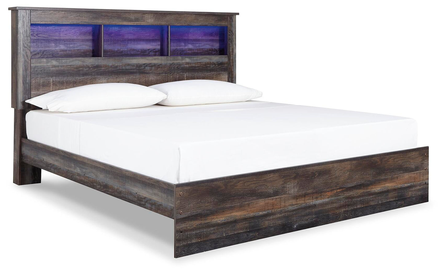 Cama con librería Drystan con espejo, cómoda y mesita de noche