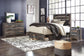 Drystan  Panel Bed With 4 Storage Drawers With Mirrored Dresser