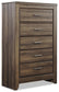 Juararo  Panel Bed With Mirrored Dresser, Chest And Nightstand