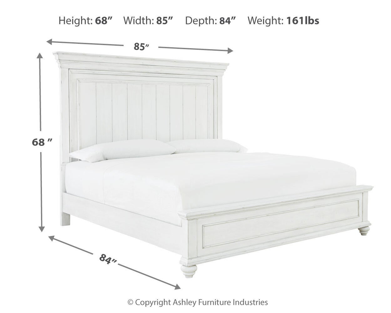 Kanwyn  Panel Bed, Dresser And Mirror