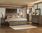 Juararo California  Panel Bed With Mirrored Dresser, Chest And Nightstand