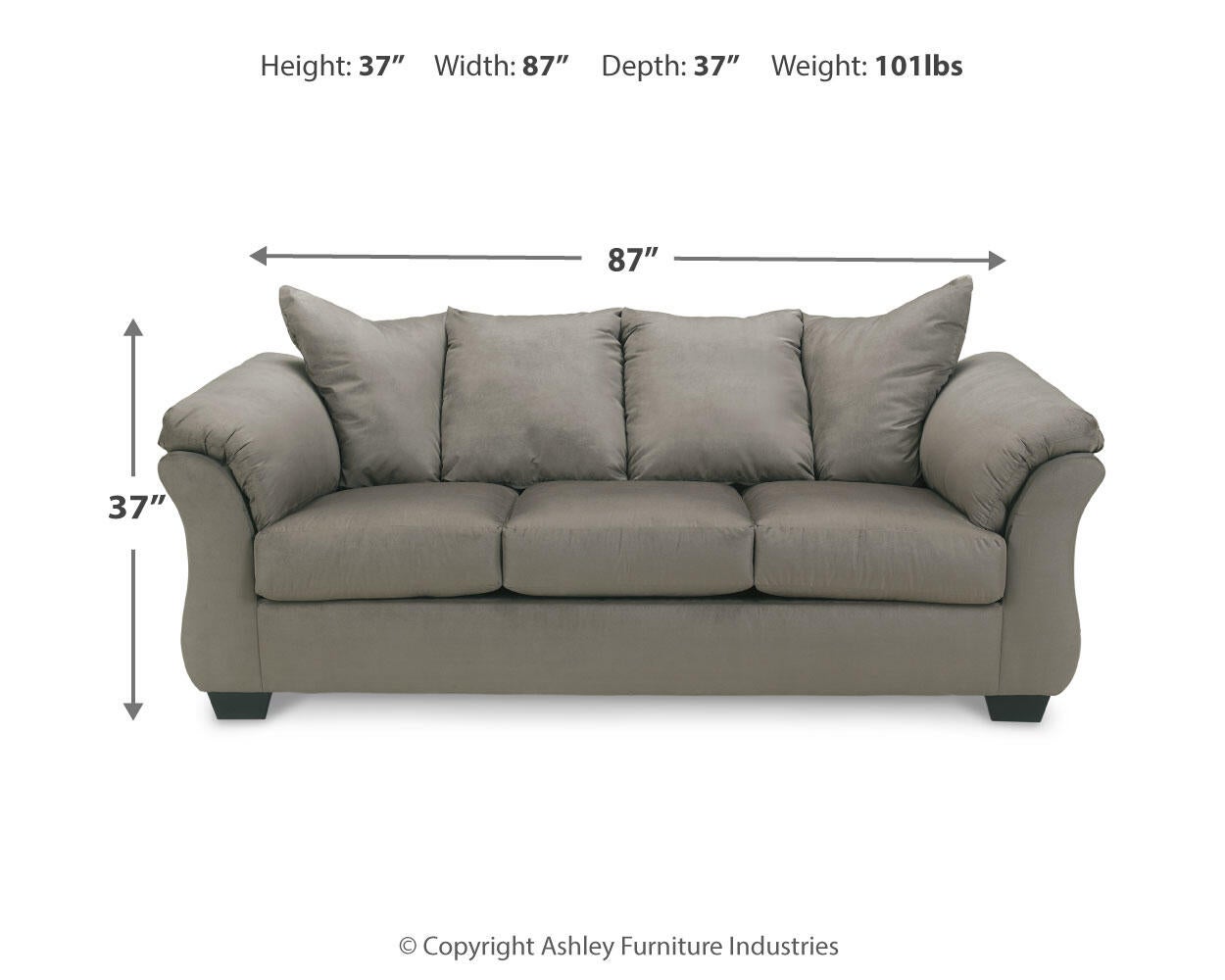 Sofá, loveseat, silla y otomana Darcy