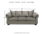 Sofá, loveseat, silla y otomana Darcy