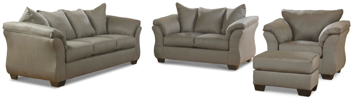 Sofá, loveseat, silla y otomana Darcy