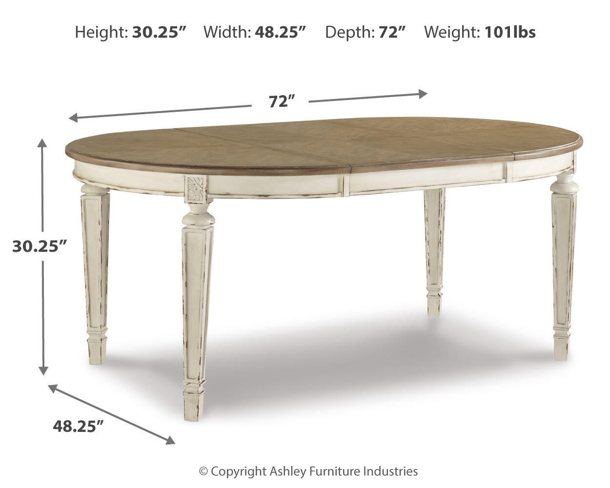 Mesa de comedor Realyn y 6 sillas